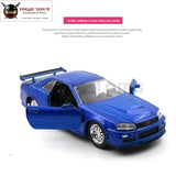 1:32 Nissan Gtr Alloy Car Model Real Restore Favorites Decoration Children Toys