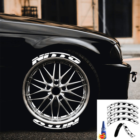 JDM Nitto Style Tyre Letter Stickers Set