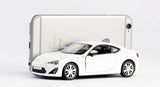1:36 Scale Alloy Pull Back Car Model  High Simulation Toyota 86 Supercar  Two Open Doors sound Light Toy  Free Shipping