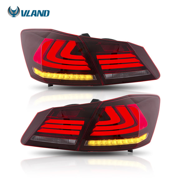 Vland Factory for Led Tail Lamp for Honda Accord 2013-2015 with Flashing Signal+Led Moving Tail Light