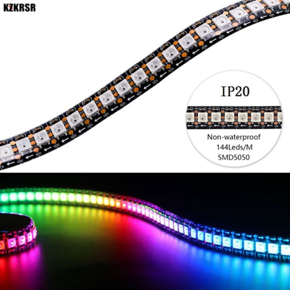 LED Strip Light Smart LED pixel Colorful Rainbow Waterproof IP67 Non-waterproof IP20 DC5V WS2812B WS2812 - 5050 RGB 144LEDs/M