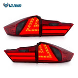 Vland Factory for Led Tail Lamp for Honda City 2014-2016 Tail Light with DRL+Reverse+Signal+Brake Red+plug and play