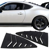 Rear Quarter Window Louvers Spoiler Panel MATT BLACK for Scion FRS for Subaru BRZ for Toyota 86 GT86 - TokyoToms.com