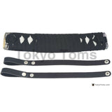 Universal 20cm JDM Samurai Roof Tsurikawa Handle Black+White - TokyoToms.Com