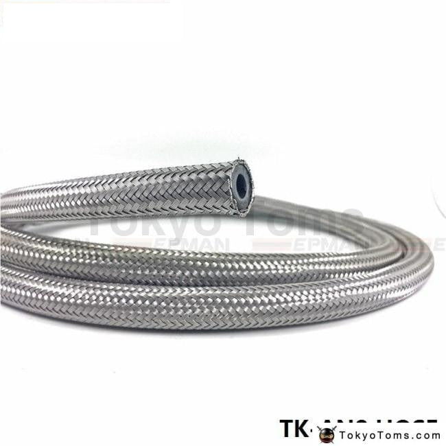 AN 8 (ID:11.12MM OD:16.28MM )Stainless Steel Braided Fuel Line Oil Gas