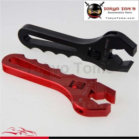 An An3 3An-16An V Bayonet Wrench Spanner Fitting Tools Adjustable Aluminum Black / Red
