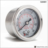 Fuel Pressure Gauge Liquid 0-160 Psi Oil Press White Face Universal 1/8 Npt Gauges