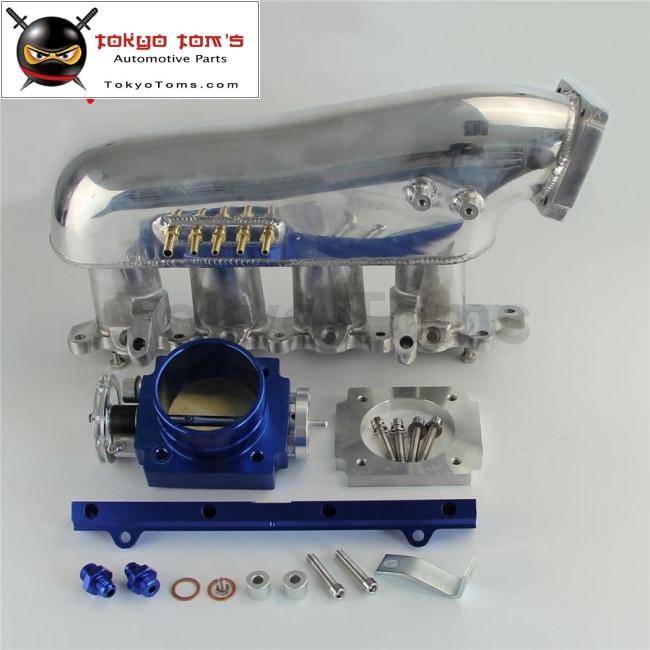 Intake Manifold+ throttle body +Fuel Rail Fits For Mitsubishi Lancer 4G63  EVO 4-9 Black / Blue / Purple