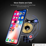 FLOVEME Car Qi Wireless Charger For iPhone X XS MAX Fast Charger Magnetic Car Phone Holder For Samsung Galaxy S9 S8 Plus Note 9 