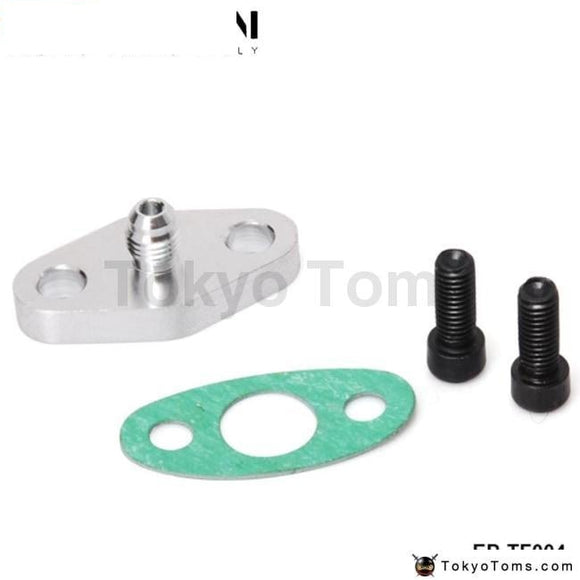 Turbo Oil Feed Inlet Flange Gasket Adapter Kit 4An 4 An Fitting T3 T3/t4 T04 Engine Parts
