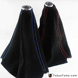 Universal Suede Leather Manual Gear Shift Knob Boot Racing Car Cover Collars