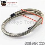 1 Meter 3 Foot An8 Nylon Stainless Steel Braided Fuel Oil Gas Line Hose -8An 1500Psi