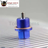 1 Pcs Engine Magnetic Oil Pan Drain Plug Bolt Anodized Crush Washer M20 X 1.5 Blue