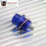 1 Pcs Engine Magnetic Oil Pan Drain Plug Bolt Anodized Crush Washer M20 X 1.5 Blue