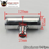 1.77" 45mm Od Aluminium Bov T-Piece Pipe Hose 3 Way Connector Joiner Spout 25mm Od