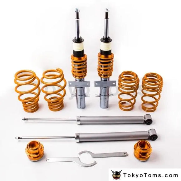 Street Coilovers for VW Polo 1.2/1.4/1.6/1.8/1.4TDI/1.9TDi 02-09 Suspension Kit Coil Shock Street Coilover Spring Damper Mount