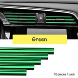 10 Pieces Molding Car Air Vent Trim Strip Air Conditioner Outlet Grille Decoration