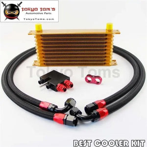 10 Row Trust Oil Cooler Kit For BMW N54 Twin Turbo 135 E82 335 E90 E92 E93