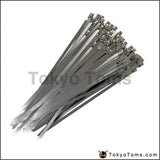 100X Exhaust Heat Stainless Steel Cable Ties Wrap Metal Tie Extra Long & Wide Large For BMW E60 E61 5 Series