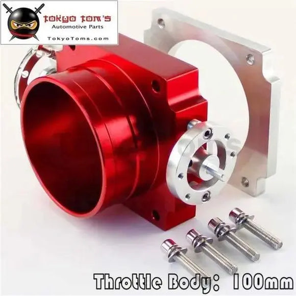 100mm Vq35Tps Polished Aluminum Intake Throttle Body For Toyota Nissan Red