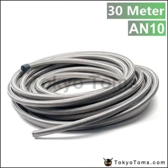 10AN AN 10 AN -10 (ID:14.27  MM OD:20.24 MM) 30m Stainless Steel Fuel Oil Gas Braided Hose Line TK-AN10 HOSE30M