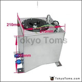 10L Aluminium Surge Tank Mirror Polish Fuel Cell Foam Inside, With Sensor