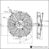 10" Universal 12v Pull Push Electric Radiator Fan