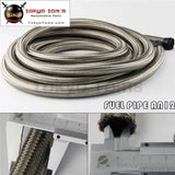 12An Stainless Steel Braided Oil Fuel Line 16Ft + Fitting Hose End Adaptor Kit