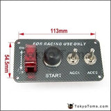 12V Ignition Switch Panel Engine Start Push Button Led Toggle Switch For Racing Car