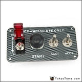 12V Ignition Switch Panel Engine Start Push Button Led Toggle Switch For Racing Car