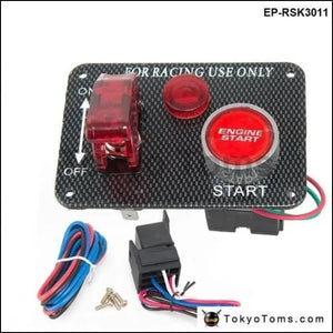 12V Red Led Racing Car Engine Start Push Button Ignition Switch Panel Toggle Hot