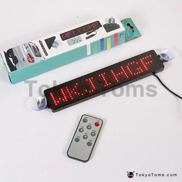 12v LED Car Sign Message LED screen Light - Tokyo Tom's