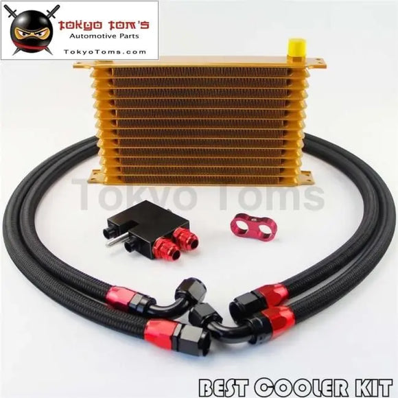 13 Row 262mm AN10 Trust Oil Cooler Kit Fits For BMW N54 Twin Turbo 135I E82 335I E90 E92 E93 Gold