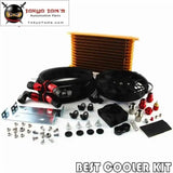 13 Row Trust Oil Cooler Thermostat Sandwich Plate Kit+7" Electric Fan Kit