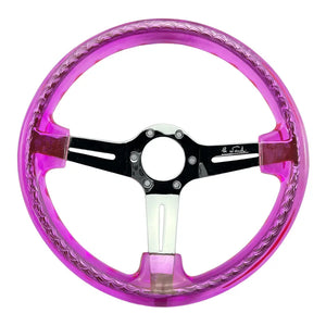 13" 330mm Pink Twister Steering Wheel