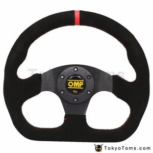 13" (330mm) Flat Spoke Suede Leather Steering Wheels
