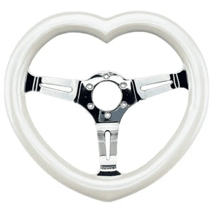 13" (330mm) Medium Heart Dish Pearl White Heart (wood)