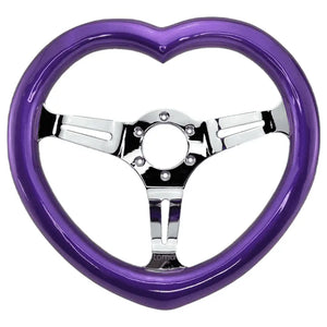 13" (330mm) Medium Heart Dish Plum Crazy Purple Heart (wood)