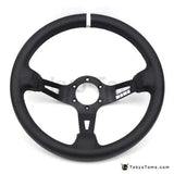 13" (330mm) White Full Speed Steering Wheel Leather Deep Dish