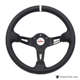 13" (330mm) White Full Speed Steering Wheel Leather Deep Dish