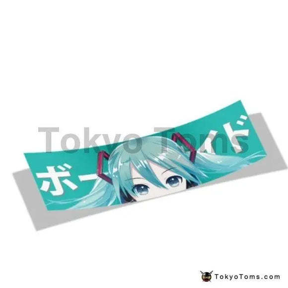 13cm x 4.7cm  Miku Hatsune Anime Car Stickers - Tokyo Tom's