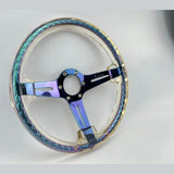 14" 350mm Neo Chrome Twister Steering Wheel