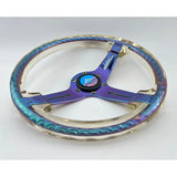 14" 350mm Neo Chrome Twister Steering Wheel