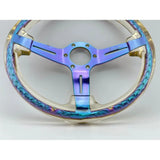 14" 350mm Neo Chrome Twister Steering Wheel