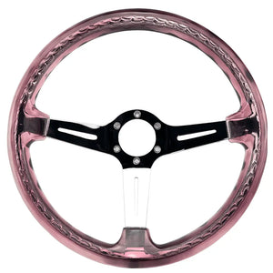 14" 350mm Purple Twister Steering Wheel