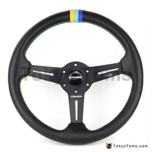 14" (340mm) Gredy Style Leather Steering Wheel