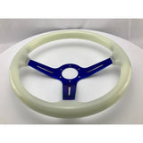 14" (350mm) Glow In The Dark ABS Steering Wheel + Free Upgrade To Glow In the Dark Horn Button