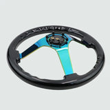 14" (350mm) Lollipop Steering Wheel Black Neo Chrome