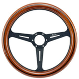 14" (350mm) ND Wood Front Black Spoke DEEP Dish