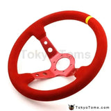 14" (350mm) Suede Hella Red Steering Wheel